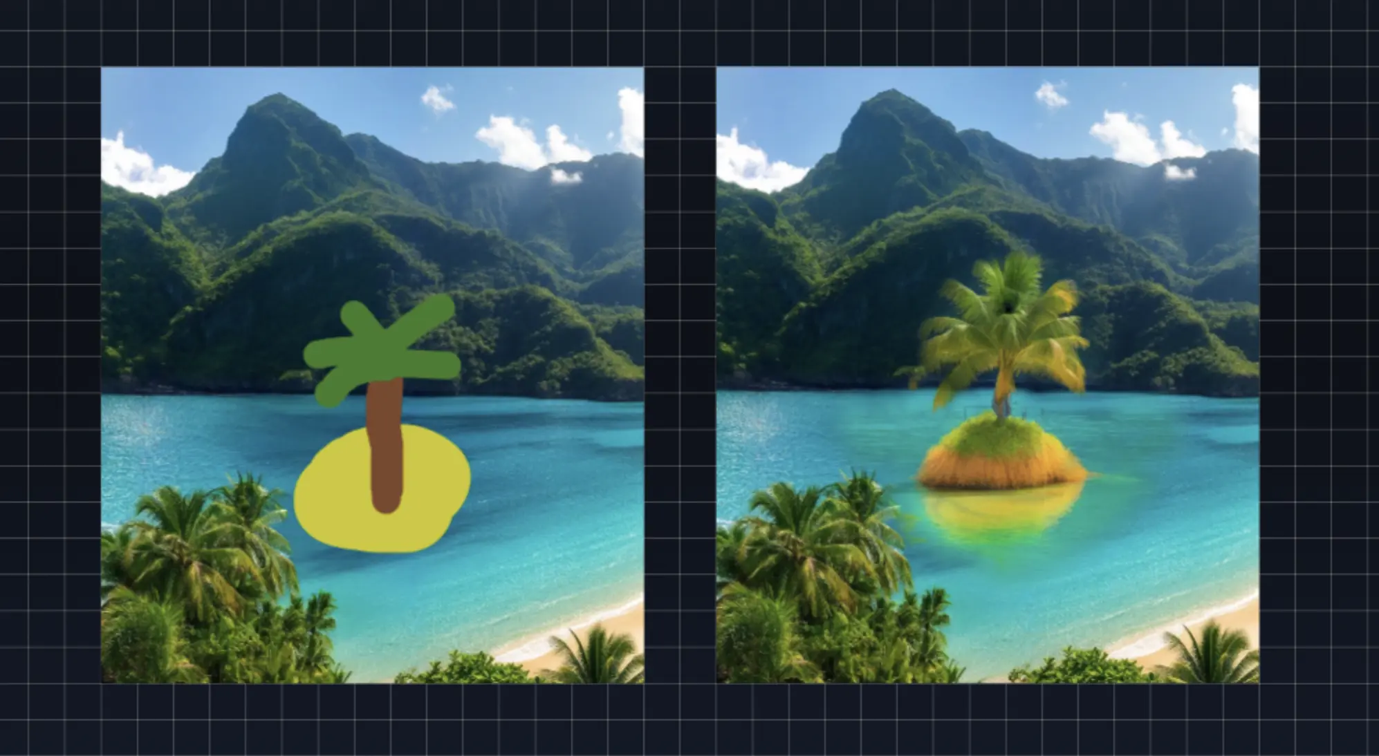 AI Image Generation and Sketch Transformation Example